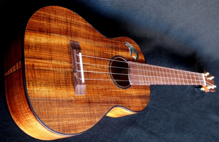 Tasmanian Blackwood Ukulele with Humpback Whale Inlay - Kimo Ukulele