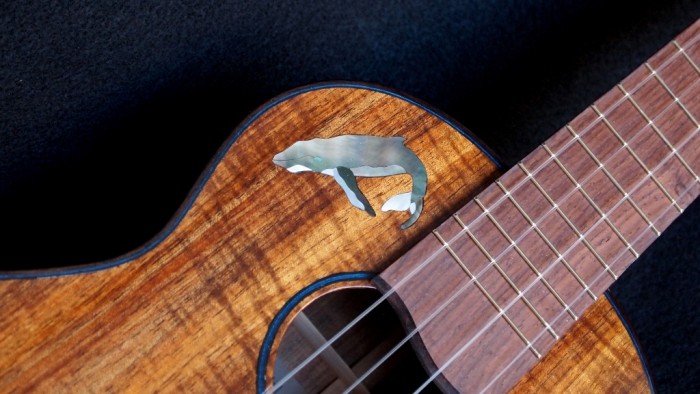 Tasmanian Blackwood Ukulele with Humpback Whale Inlay - Kimo Ukulele