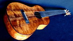 curly, quilty koa tenor ukulele