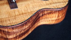 blond curly koa custom tenor ukulele