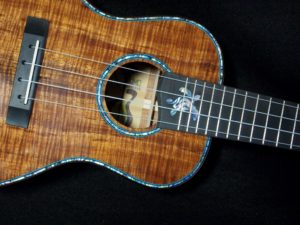 blue honu koa concert ukulele