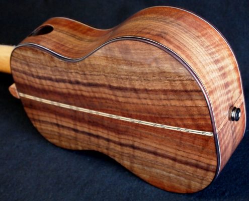 redwood walnut long neck concert ukulele