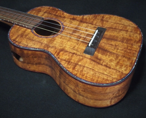 bees wing curl koa tenor ukulele