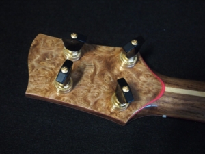 myrtle and black walnut ukulele