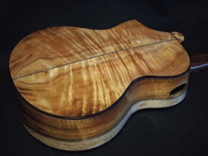 cutaway koa super tenor ukulele