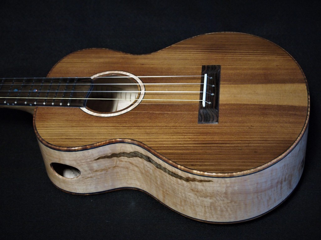 maple and mappa burl tenor ukulele