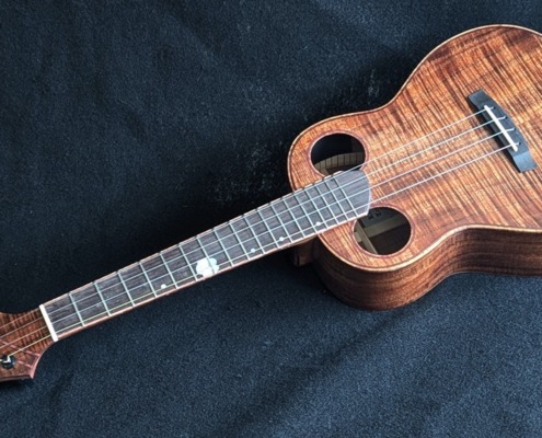 Double Puka Koa Custom Ukulele