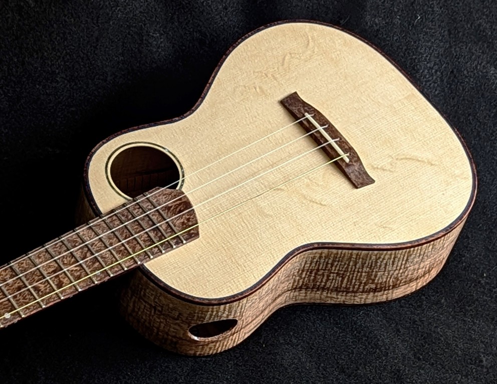 Krinkle Curl Koa Custom Ukulele