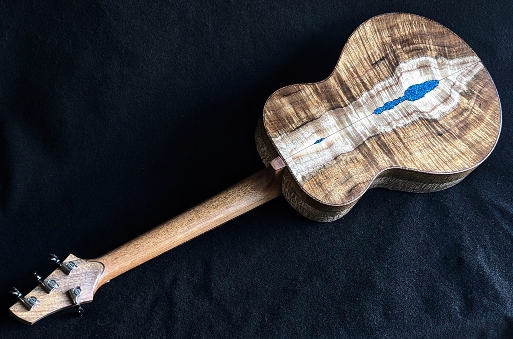 Compression Curl Koa Custom Baritone Ukulele
