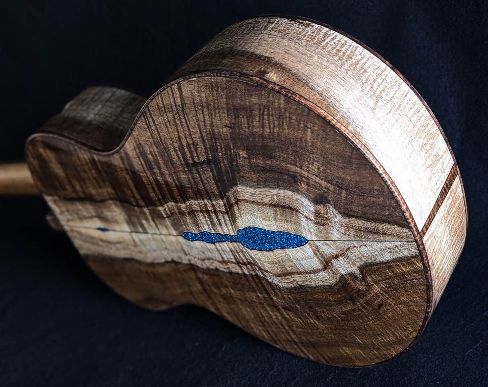 Compression Curl Koa Custom Baritone Ukulele